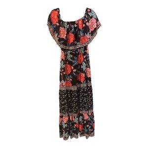 Vici Maxi Bohemian Dress, Size M, Multicolored, Ruffled & Floaty.